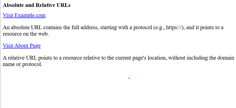 Absolute and Relative URLs